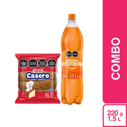 Combo Postobón Naranja 1500 mL + Bimbo Ponqué 