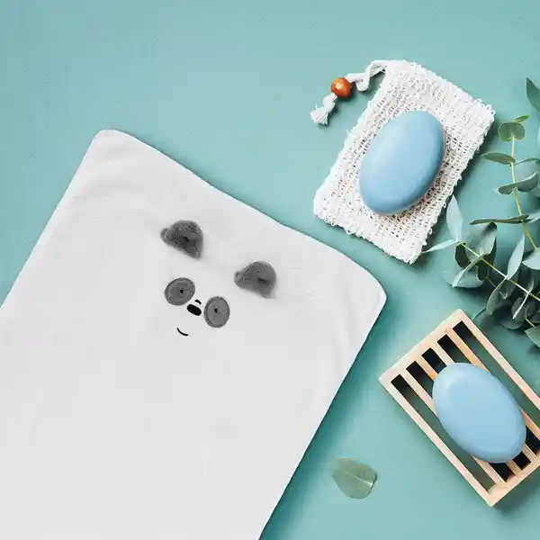 Toalla de Baño Absorbente Osos Escandalosos Panda Blanco Miniso