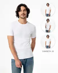Trio de Camiseta Manga Corta en Algodón Hercules X3 Gef