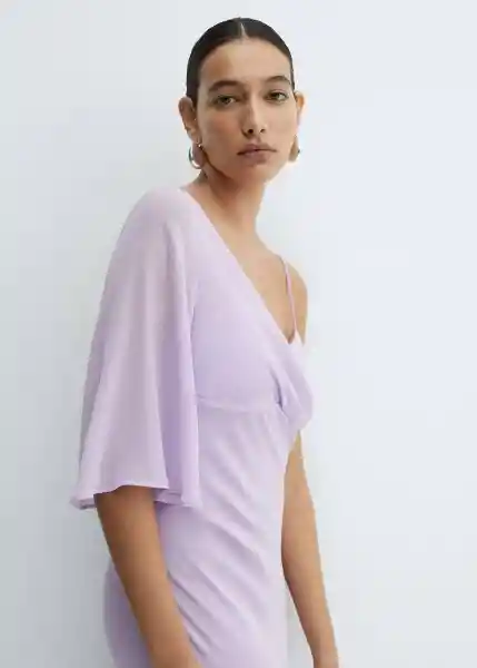 Vestido Amanecer-a Lila Talla S Mujer Mango