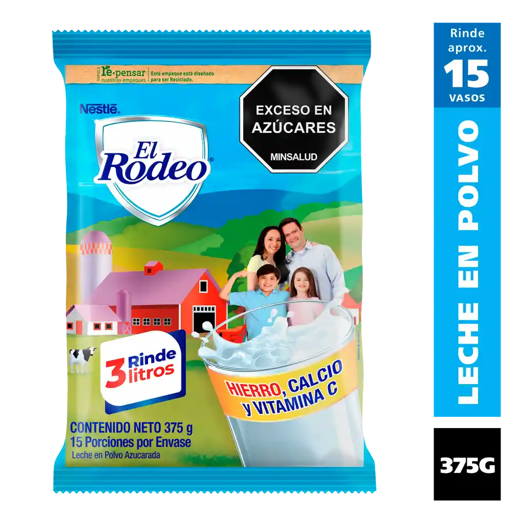 Leche en polvo EL RODEO x 375g