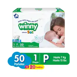 Winny Pañal Ultratrim Sec Etapa 1 + 20 Toallitas Húmedas