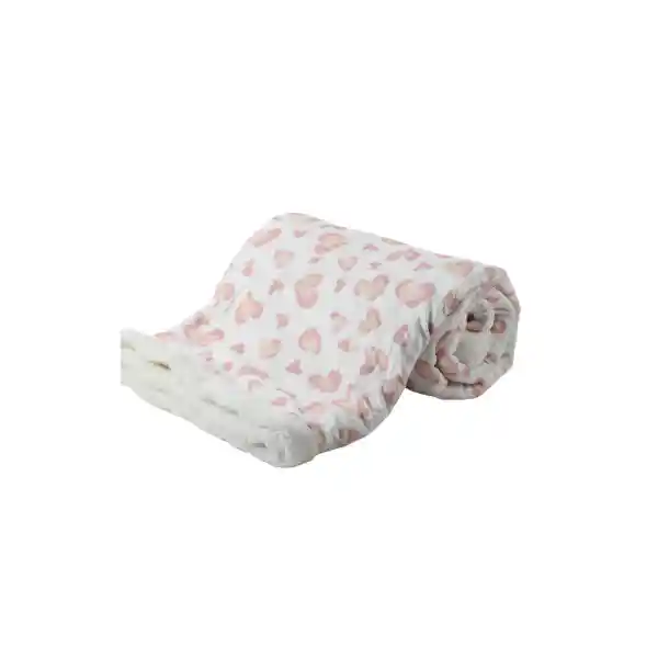 Manta Reversible Con Borreguita Rosa Miniso