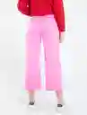 Pantalón Castri Mujer Rosa Begonia Medio Talla 12 Naf Naf