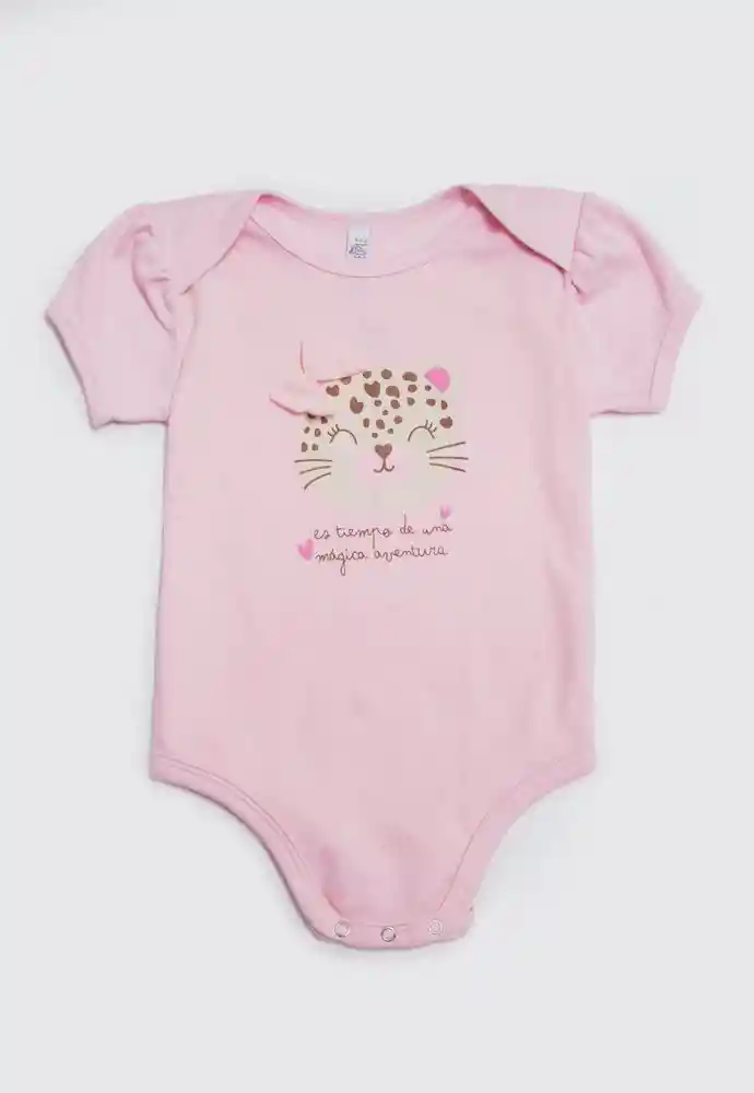 Body Manga Corta 6/9 Meses-rosado