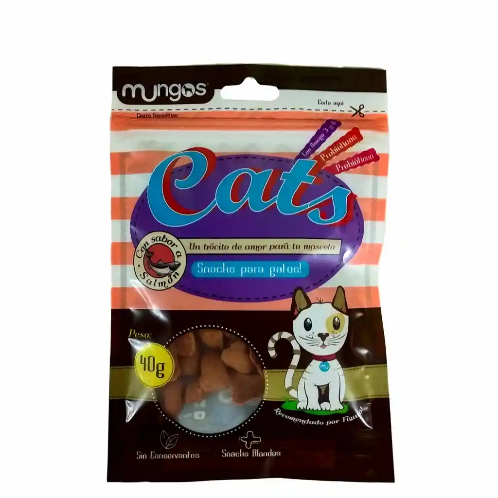 Mungos Snack Galleta Para Gato Salmon 40 g