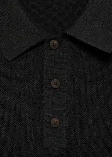 Polo Andrew Negro Talla XL Hombre Mango