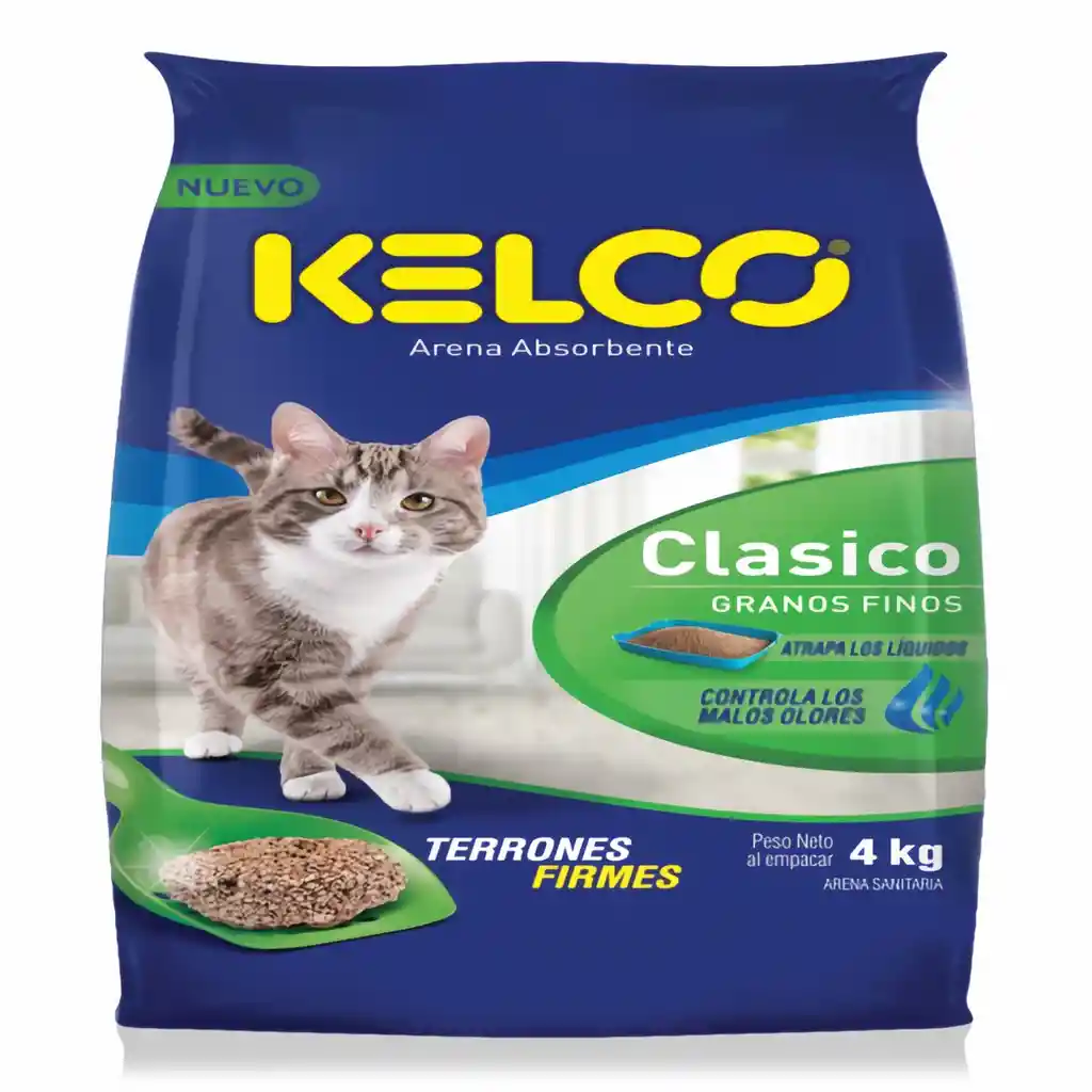 Kelco Arena para Gatos Absorbente Clásico Granos Finos