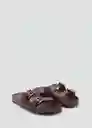 Sandalias Square Burdeos Talla 37 Mujer Mango