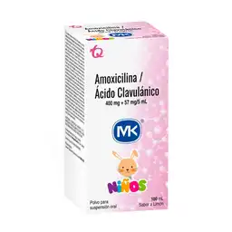 Mk Polvo Amoxicilina/Ácido Clavulánico (400 mg/57 mg) 100 mL