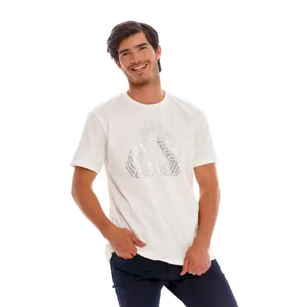 Marithé Francois Girbaud Camiseta Blanco Triángulo Talla S