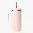 Qwetch Vaso Cold Cup Con Asa Isotérmico Rosado 600 mL