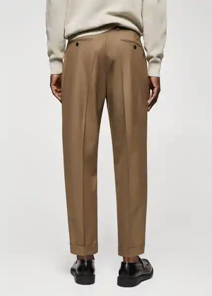 Pantalón Medem Tabaco Talla 46 Hombre Mango