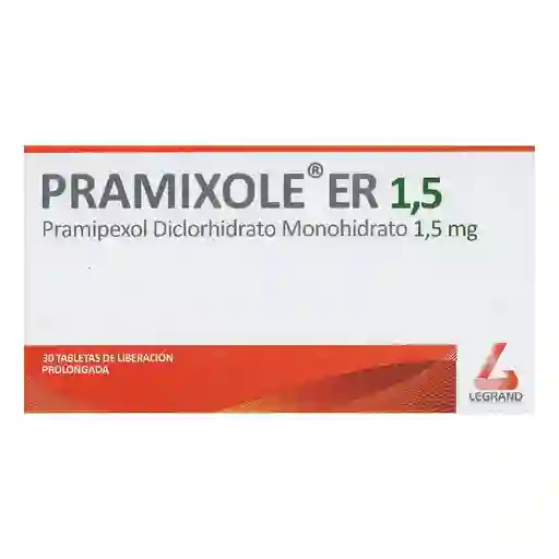 Pramixole Er Liberación Prolongada X 1.5 Mg X 30und