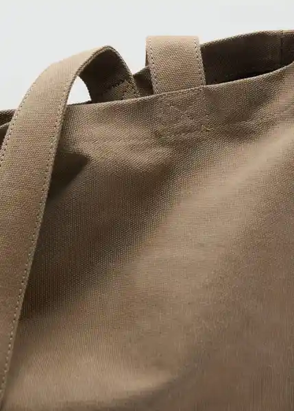 Bolso Tote Taupe Talla 99 Hombre Mango