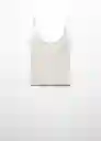 Top Sirat Gris Medio Vigoré Talla S Mujer Mango
