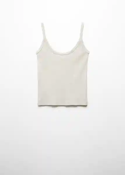 Top Sirat Gris Medio Vigoré Talla S Mujer Mango