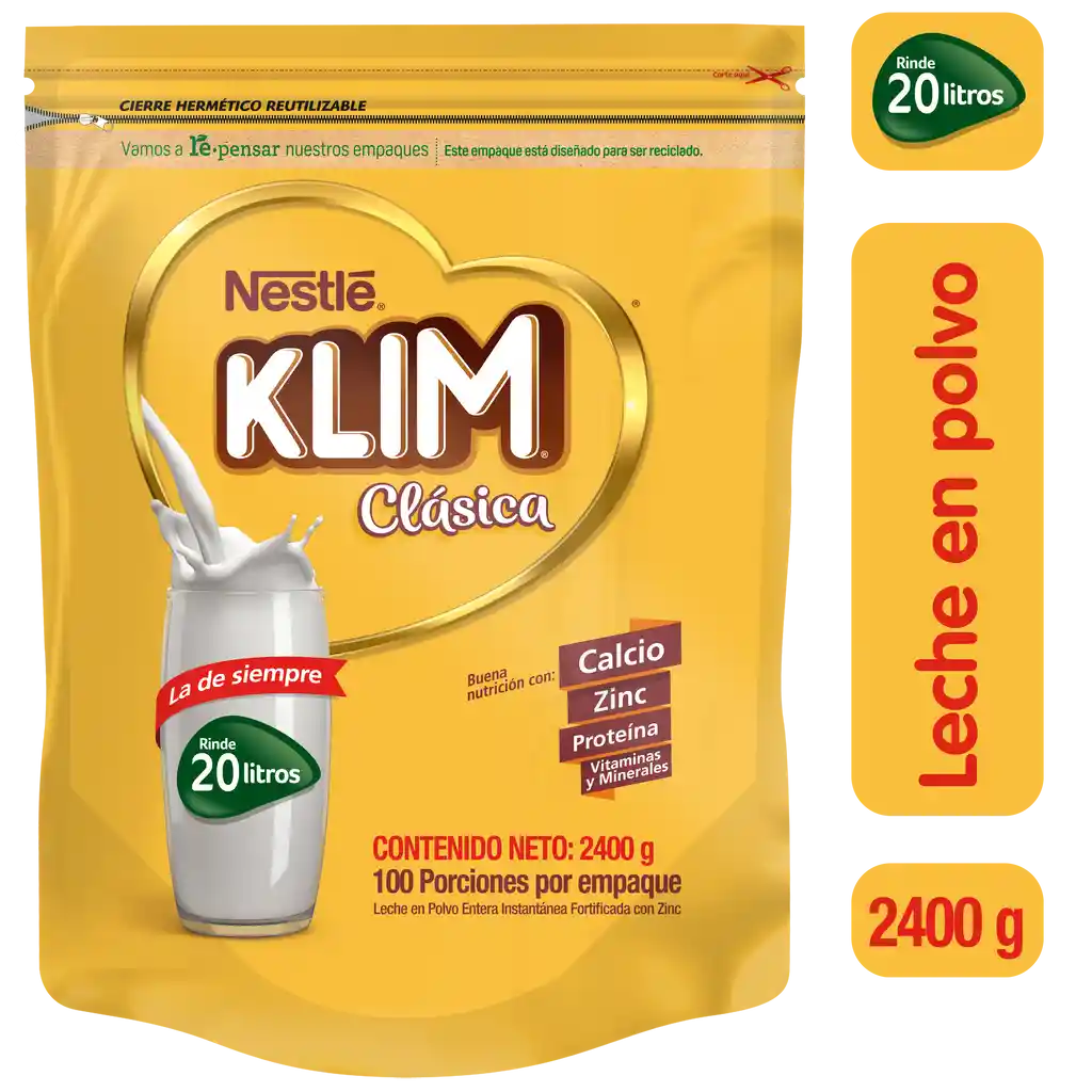 Leche en polvo KLIM Clásica x 2400g