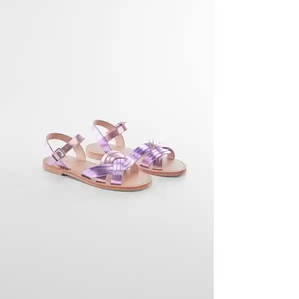 Sandalias Amber Malva Talla 33 Niñas Mango
