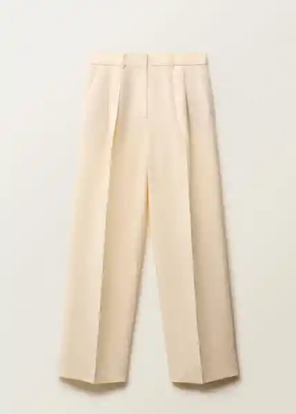 Pantalón Brera Vainilla Talla 38 Mujer Mango