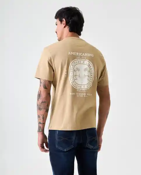 Camiseta Hombre Beige Talla L 842G004_BEI131106 Americanino