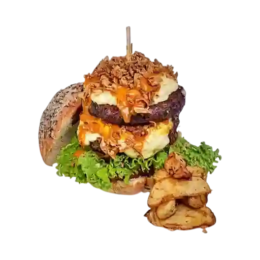 Combo burger al fierro doble