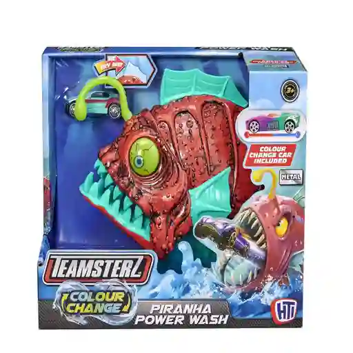 Set Poder de Lavado Piraña Boing Toys Cambio Color Incluye Carro