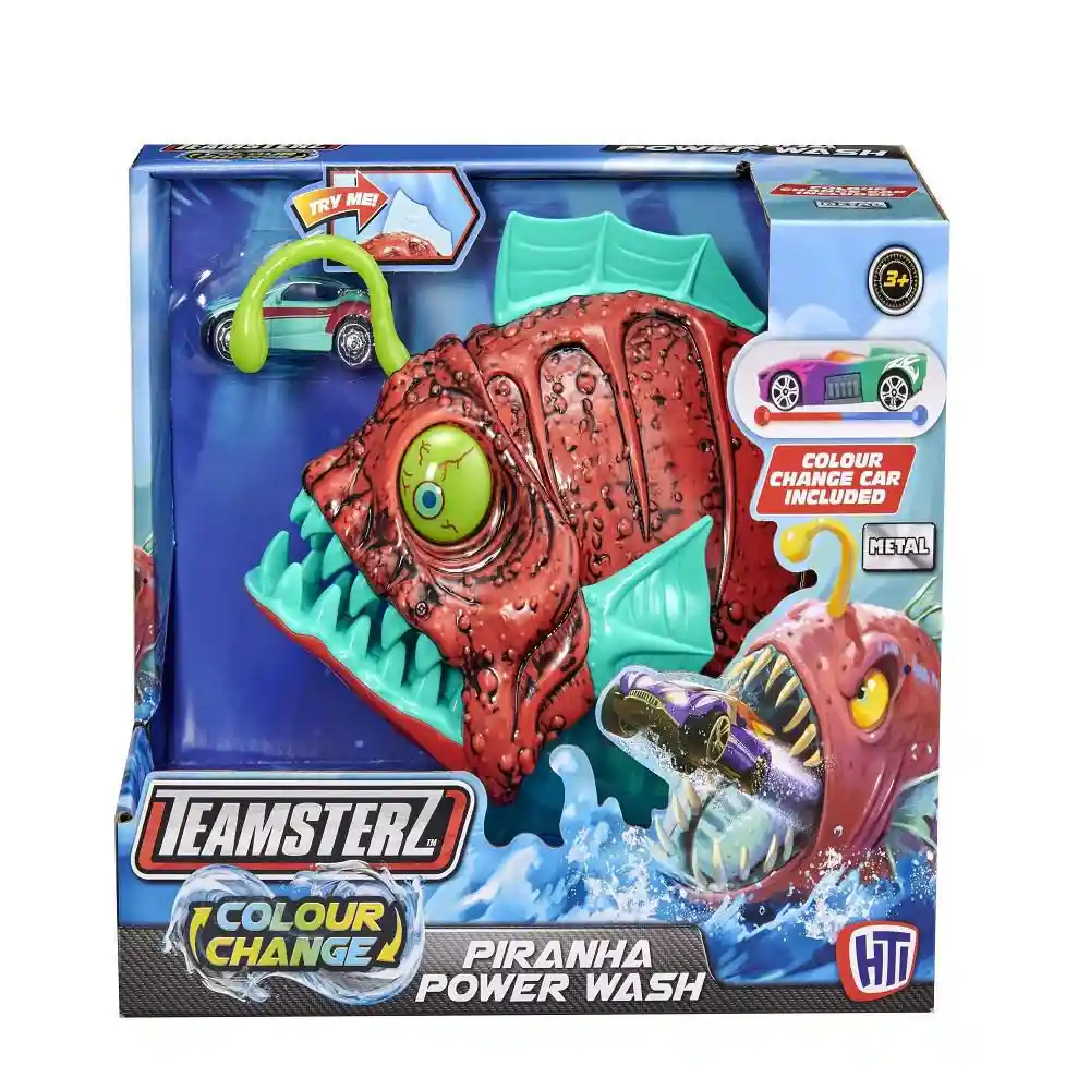 Set Poder de Lavado Piraña Boing Toys Cambio Color Incluye Carro