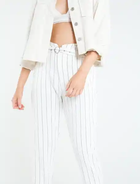 Pantalón Subico Mujer Crudo Preteñido Talla 4 Naf Naf