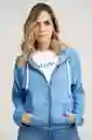 Chaqueta Bomber Tencel Color Azul Medio Talla S Ragged