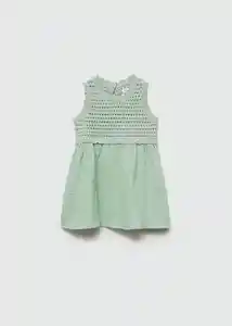 Vestido Emilia Verde Pastel Talla 69 Niñas Mango