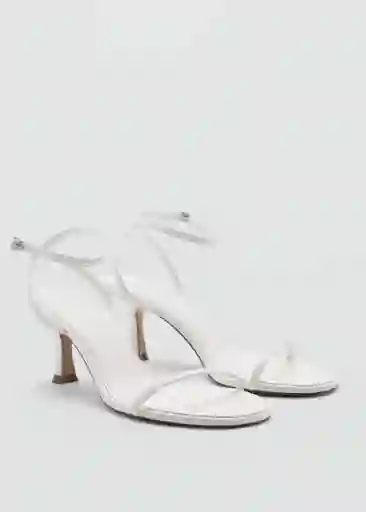 Sandalias Flo Blanco Talla 38 Mujer Mango