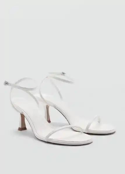 Sandalias Flo Blanco Talla 38 Mujer Mango