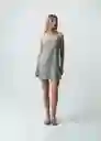 Vestido Liken Verde Calma Medio Talla M 472G377 Naf Naf