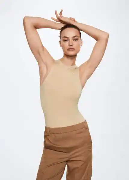 Body Remi Beige Talla M Mujer Mango