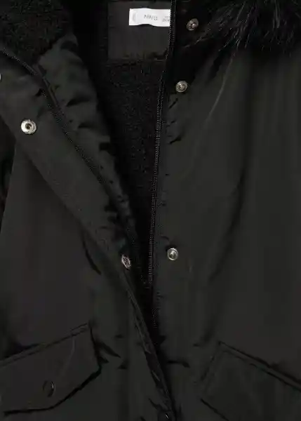 Abrigo Anorak Rita Negro Talla 11 Niña Mango