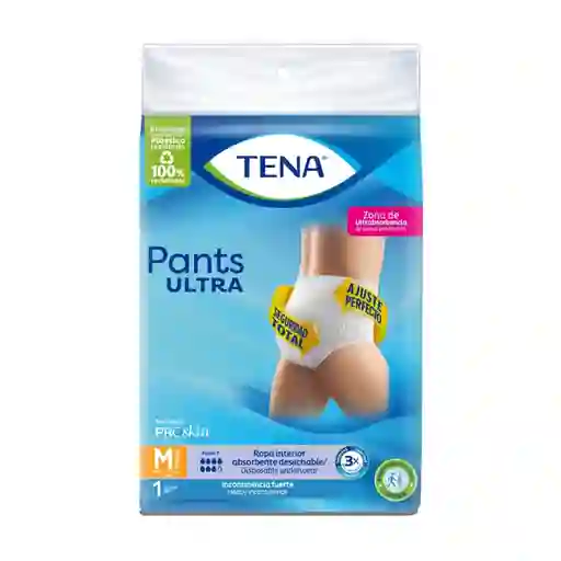 Tena Pants Ultra para Incontinencia Fuerte Sistema Plus Care Talla M