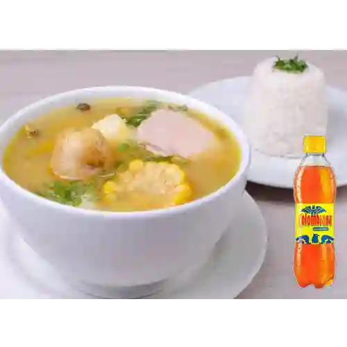 Combo Sopa de Pollo + Colombiana 250 ml