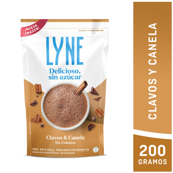 Lyne Chocolate Clavos y Canela sin Azúcar 200 g