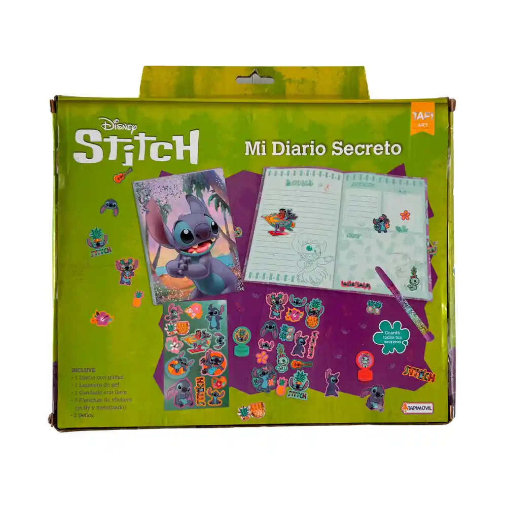 Diario Disney Secreto Stitch Con Accesorios