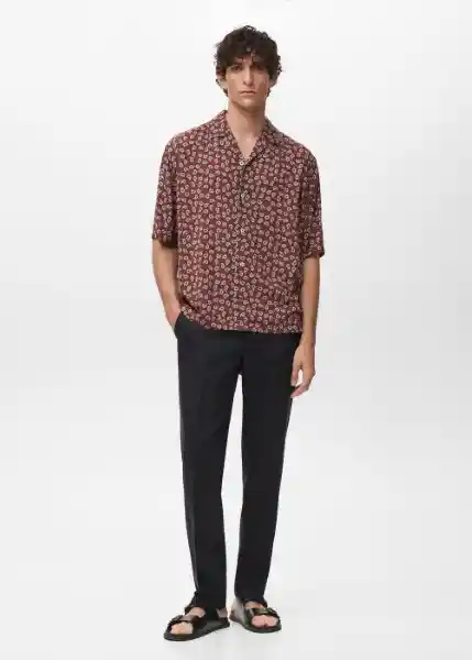 Camisa Chill Cereza Talla S Hombre Mango