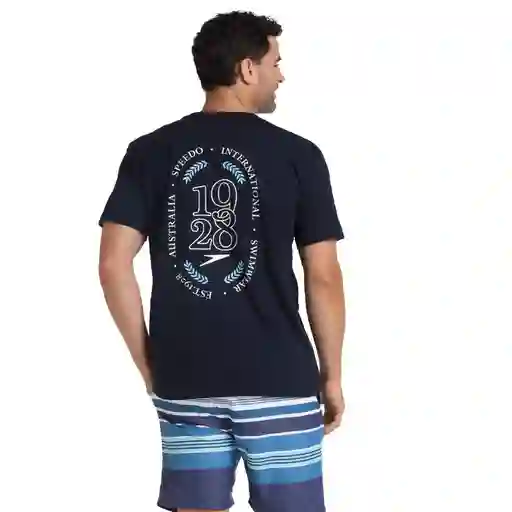 Camiseta Manga Corta Vintage Harbor Hombre Azul-xl