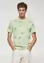 Camiseta Florve-H Verde Talla S Hombre Mango