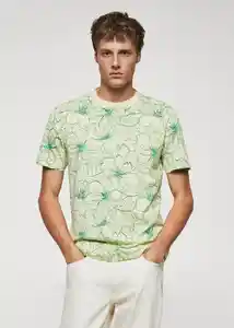 Camiseta Florve-H Verde Talla S Hombre Mango