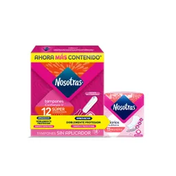 Nosotras Tampon Super Mas Protector Sin Aplicador
