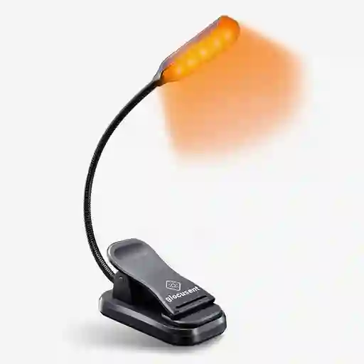 Glocusent Luz de Lectura Con Mini Clip Negro