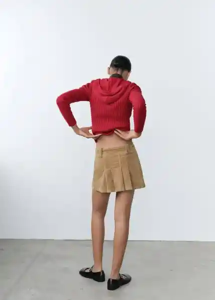 Falda Jimmy Khaki Talla 32 Mujer Mango