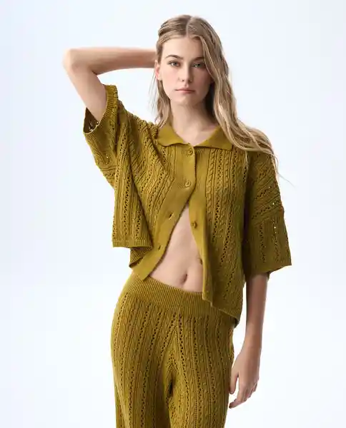 Camiseta Mujer Verde Talla M 601G015_VER170836 Americanino