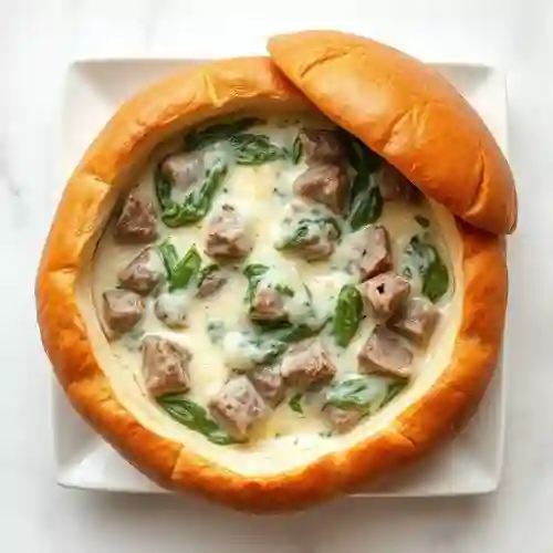 Panne Cook de Ternera, Espinaca y Queso