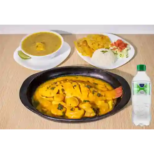 Combo Viudo de Pescado + Brisa con Gas 280ML